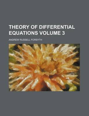 Book cover for Theory of Differential Equations Volume 3