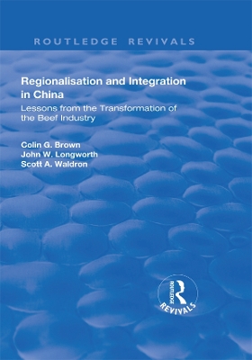 Cover of Regionalisation and Integration in China