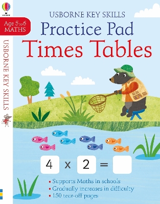 Book cover for Times Tables Practice Pad 5-6