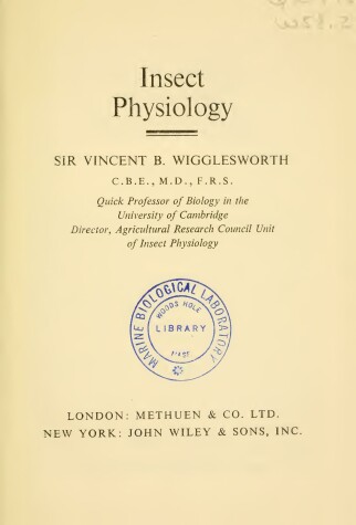 Book cover for Principles of Insect Physiology