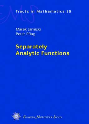 Book cover for Separately Analytic Functions