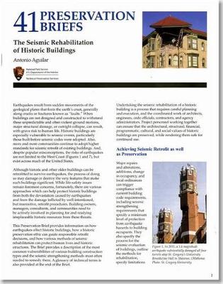 Cover of The Seismic Rehabilitation of Historic Buildings