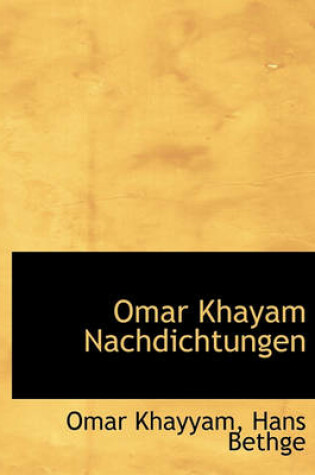 Cover of Omar Khayam Nachdichtungen
