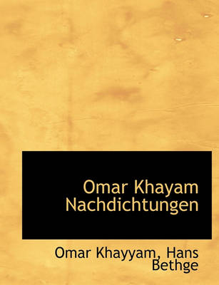 Book cover for Omar Khayam Nachdichtungen