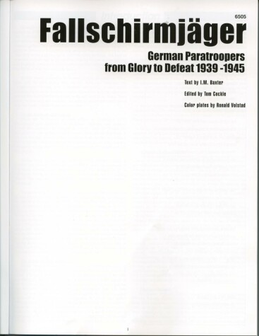 Cover of Fallschirmjager: German Paratroopers from Glory to Defeat, 1939-1945