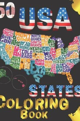 Cover of 50 usa states coloring book