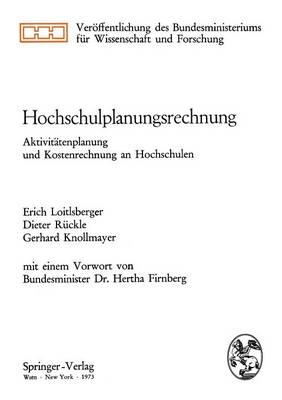Book cover for Hochschulplanungsrechnung