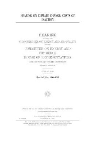 Cover of Hearing on climate change