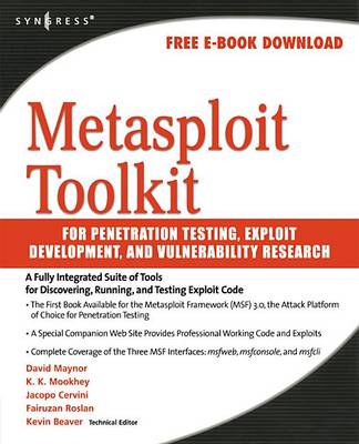 Book cover for Metasploit Toolkit for Penetration Testing, Exploit Development, and Vulnerability Research