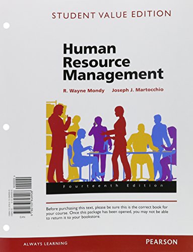 Book cover for Human Resource Management, Student Value Edition