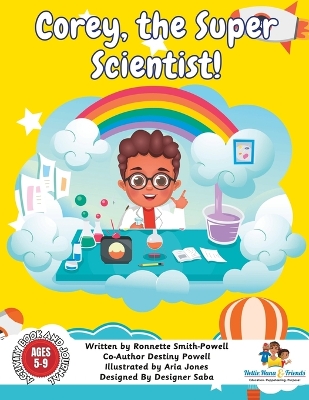 Book cover for Corey, The Super Scientist! The Activity Book