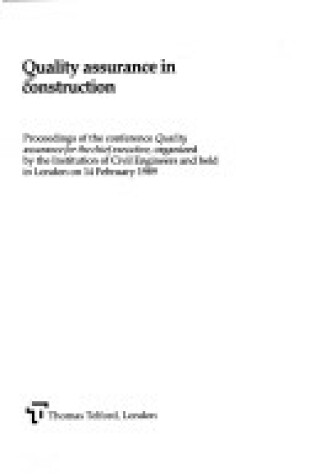 Cover of Quality Assurance in Construction