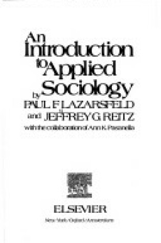 Cover of An Introduction to Applied Sociology