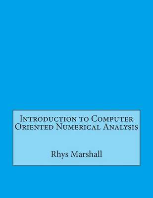 Book cover for Introduction to Computer Oriented Numerical Analysis