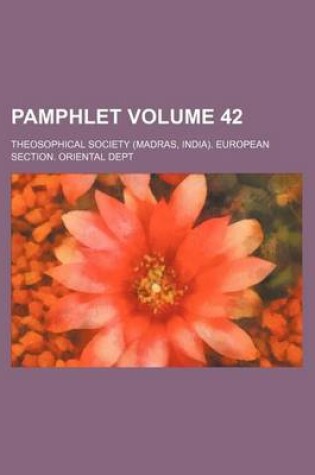 Cover of Pamphlet Volume 42