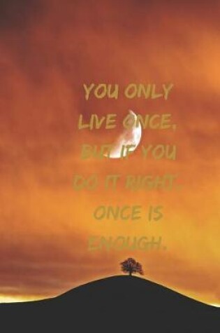 Cover of You only live once, but if you do it right, once is enough.