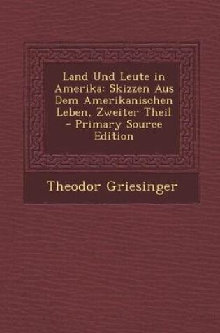 Cover of Land Und Leute in Amerika