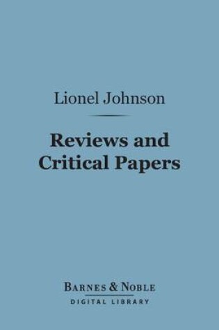 Cover of Reviews and Critical Papers (Barnes & Noble Digital Library)