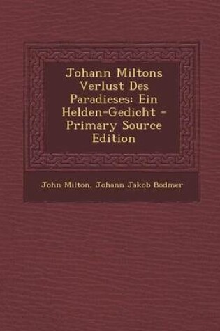 Cover of Johann Miltons Verlust Des Paradieses