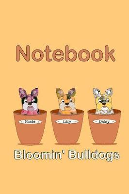 Book cover for French Bulldogs in Flowerpots Notebook