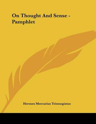 Book cover for On Thought and Sense - Pamphlet