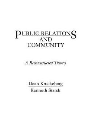 Cover of Public Relations and Community