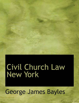 Book cover for Civil Church Law New York