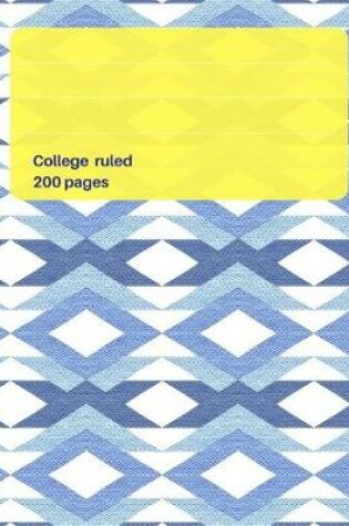 Cover of Modern Chevron Pattern Rich Blue Color Composition College Ruled Book