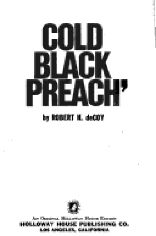 Cover of Cold Black Preach