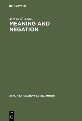 Book cover for Meaning and Negation