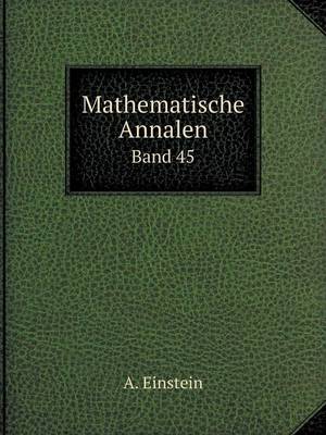 Book cover for Mathematische Annalen Band 45