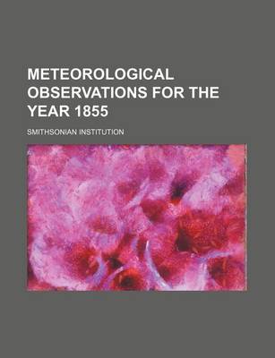 Book cover for Meteorological Observations for the Year 1855