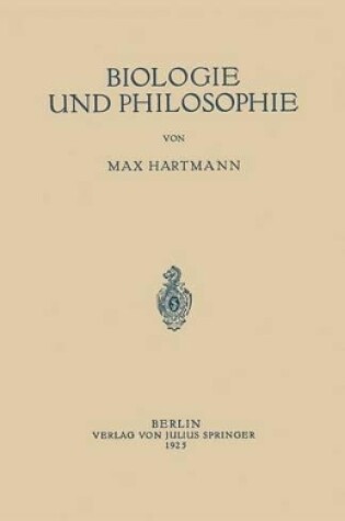 Cover of Biologie Und Philosophie