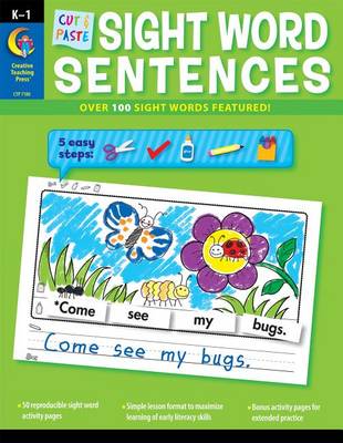 Book cover for Cut & Paste Sight Words Sentences