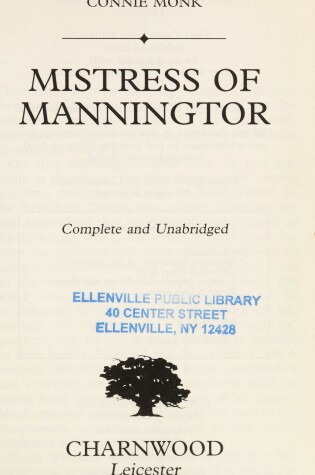 Cover of Mistress Of Manningtor