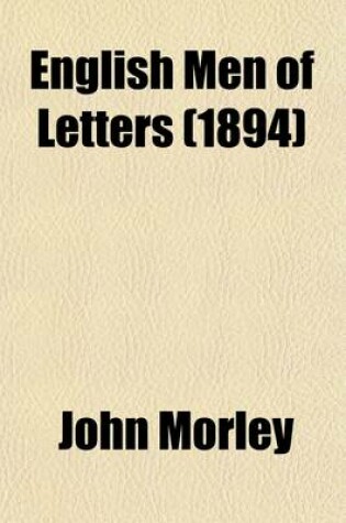 Cover of English Men of Letters Volume 3