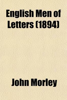 Book cover for English Men of Letters Volume 3