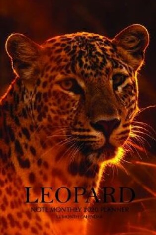 Cover of Leopard Note Monthly 2020 Planner 12 Month Calendar