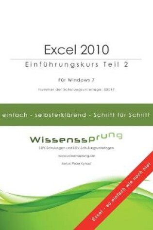 Cover of Excel 2010 - Einführungskurs Teil 2