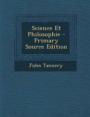 Book cover for Science Et Philosophie - Primary Source Edition