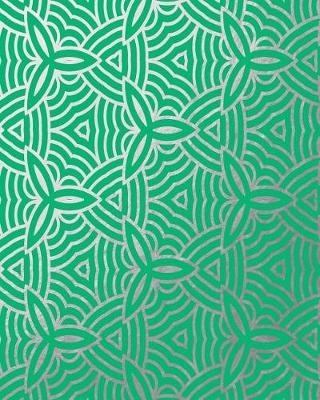 Book cover for Silver Foil and Emerald Pattern Notebook