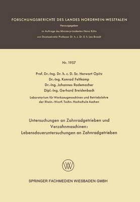 Cover of Untersuchungen an Zahnradgetrieben Und Verzahnmaschinen