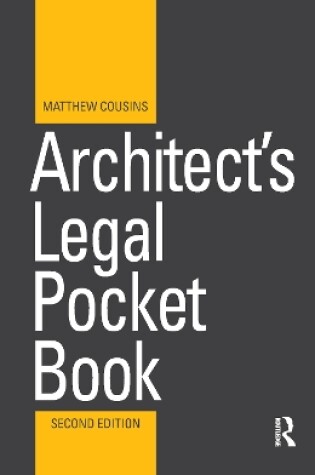 Cover of Architect's Legal Pocket Book