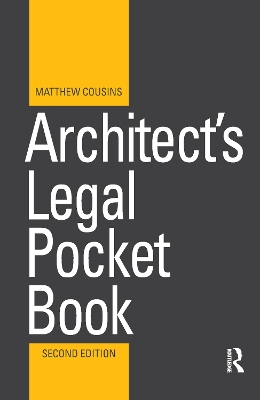 Book cover for Architect's Legal Pocket Book