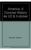 Book cover for America: A Concise History 4e V2 & I>clicker