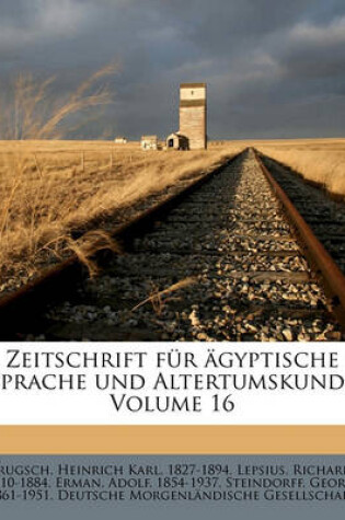 Cover of Zeitschrift Fur Agyptische Sprache Und Altertumskunde, Sechszehnter Jahrgang. Erstes Heft