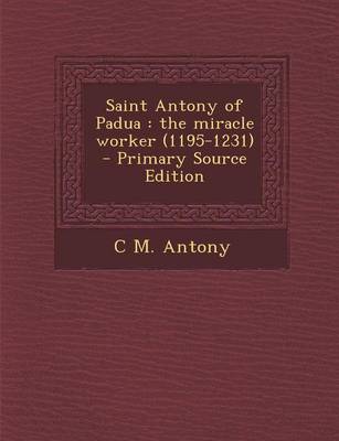 Book cover for Saint Antony of Padua