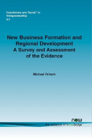 Cover of New Business Formation and Regional Development