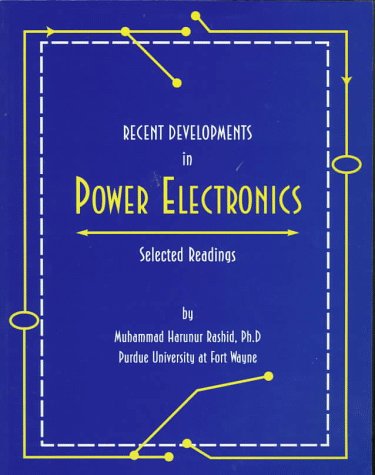 Book cover for Recent Developments in Power Electronics