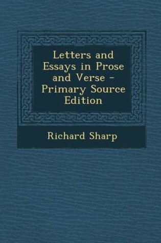 Cover of Letters and Essays in Prose and Verse